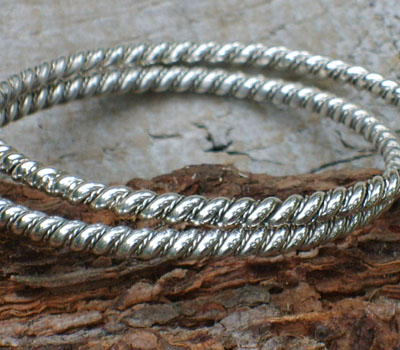 Native American Sterling Silver Bangle Bracelet 1